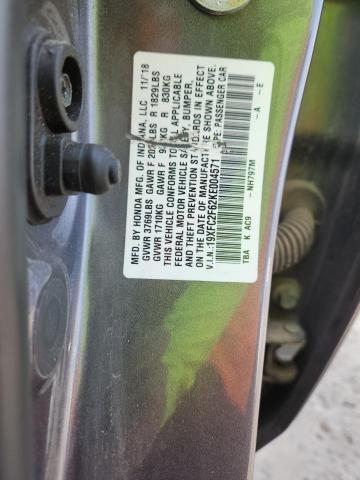 19XFC2F62KE004571 - 2019 HONDA CIVIC LX 灰色 照片 12