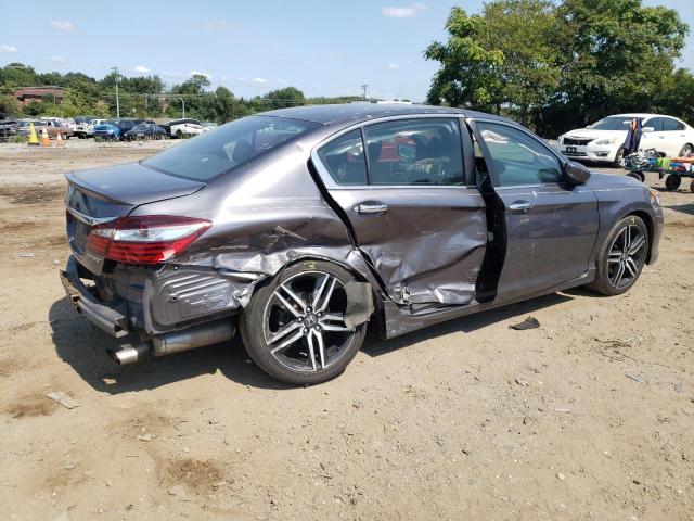 1HGCR2F67GA082602 - 2016 HONDA ACCORD SPORT GRAY photo 3