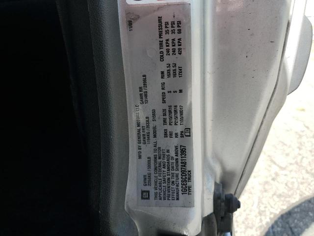 1GCESCD97A8113957 - 2010 CHEVROLET COLORADO LT SILVER photo 12