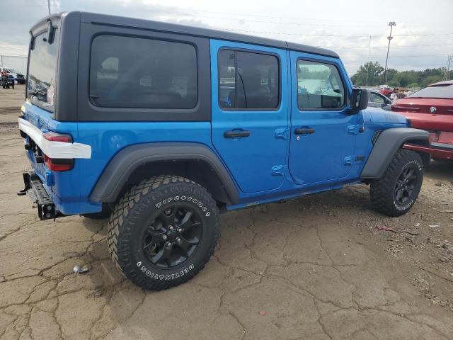 1C4HJXDG7NW188875 - 2022 JEEP WRANGLER U SPORT Blau Foto 3