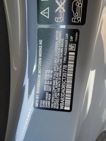 WBA83DA08SCT35778 - 2025 BMW M440XI GRAY photo 12