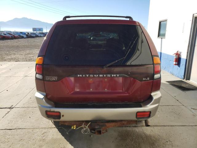 JA4MT31H3YP062553 - 2000 MITSUBISHI MONTERO SPORT LS RED photo 6