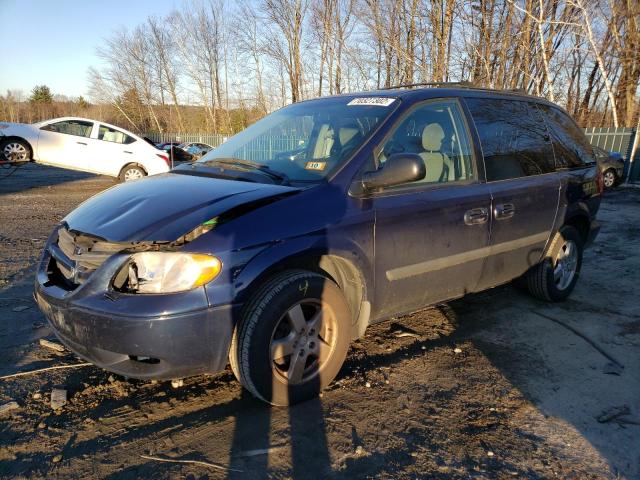 1D4GP45R16B520832 - 2006 DODGE CARAVAN SXT BLUE photo 1