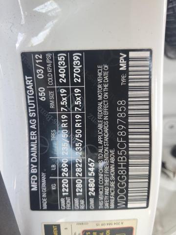 WDCGG8HB5CF897858 - 2012 MERCEDES-BENZ GLK 350 4MATIC WHITE photo 13