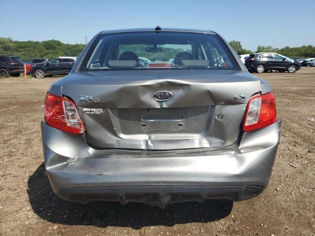KNADH4A30B6864778 - 2011 KIA RIO BASE GRAY photo 6