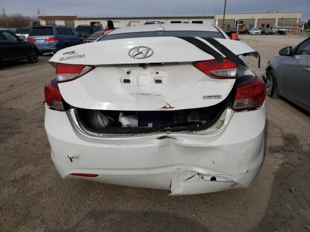 5NPDH4AE3DH395778 - 2013 HYUNDAI ELANTRA GLS WHITE photo 6