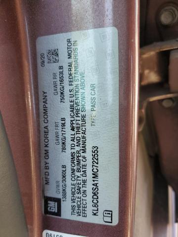 KL8CD6SA1MC722553 - 2021 CHEVROLET SPARK 1LT 紫色 照片 12