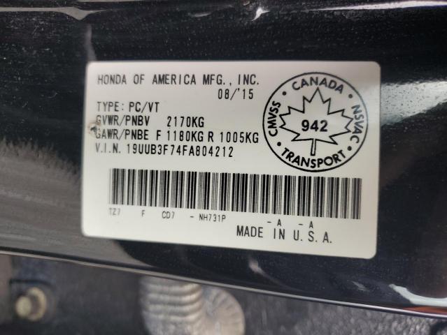 19UUB3F74FA804212 - 2015 ACURA TLX ADVANCE BLACK photo 12