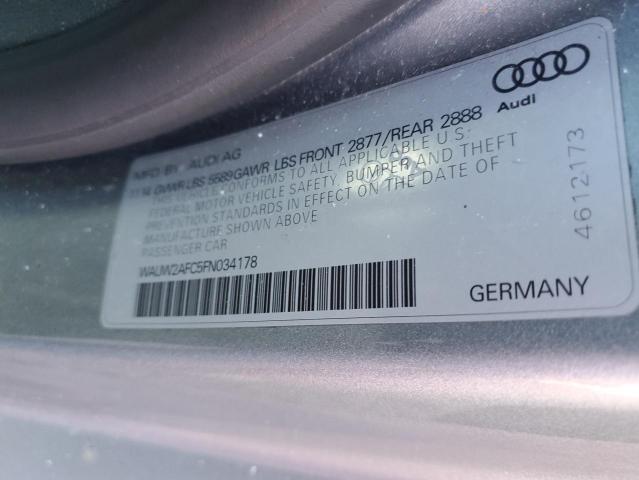 WAUW2AFC5FN034178 - 2015 AUDI S7 PREMIUM SILVER photo 13