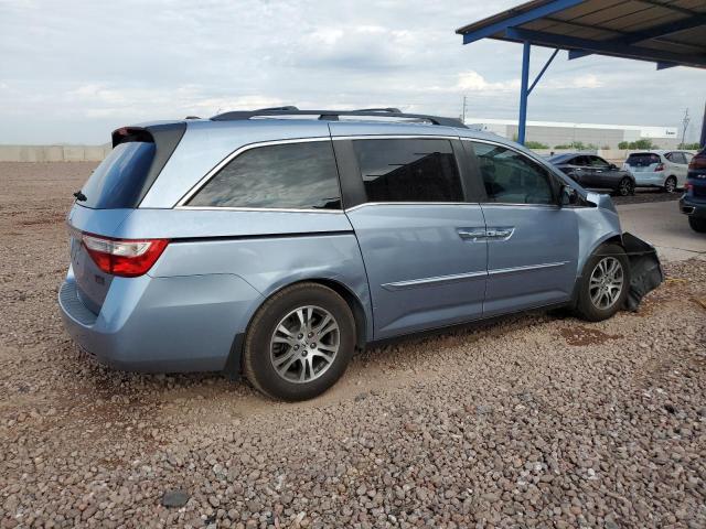 5FNRL5H63CB011584 - 2012 HONDA ODYSSEY EXL BLUE photo 3