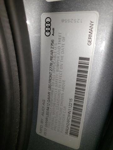 WAUH2AFC9HN112215 - 2017 AUDI A6 PRESTIGE ვერცხლისფერი ფოტო 12