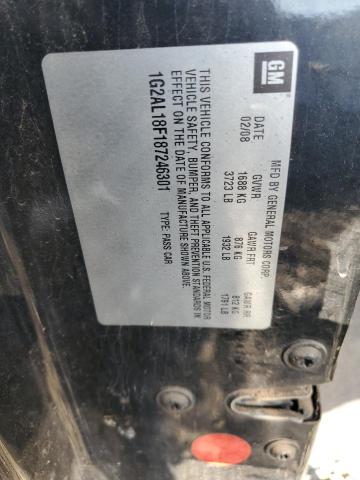 1G2AL18F187246301 - 2008 PONTIAC G5 Siyah fotoğraf 12