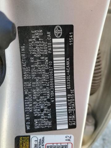 4T1BK36B66U062710 - 2006 TOYOTA AVALON XL ვერცხლისფერი ფოტო 12