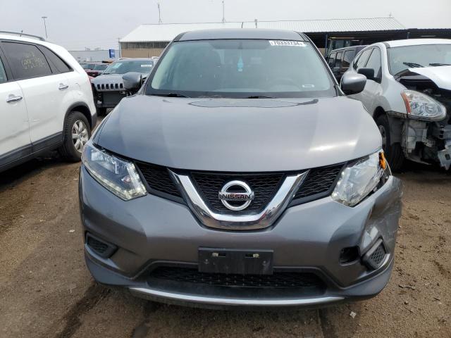 KNMAT2MT2GP681825 - 2016 NISSAN ROGUE S GRAY photo 5