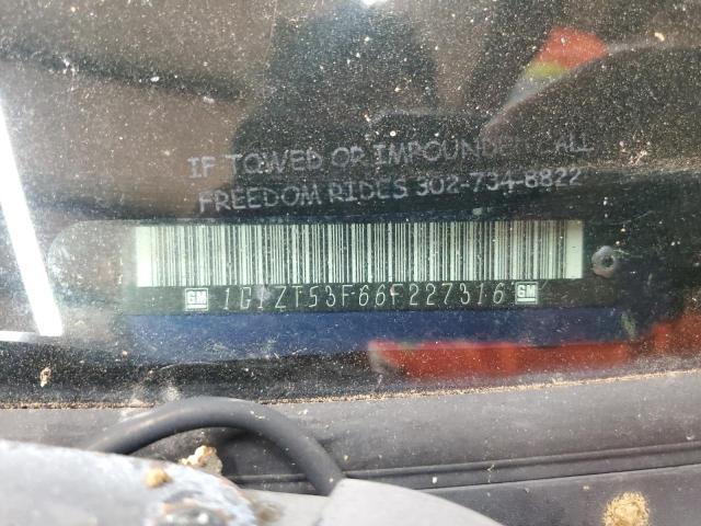 1G1ZT53F66F227316 - 2006 CHEVROLET MALIBU LT BLUE photo 12