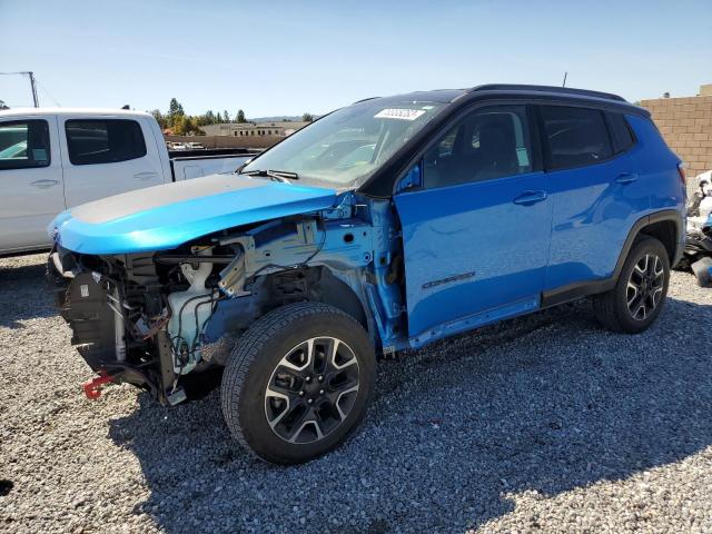 3C4NJDDB7MT507699 - 2021 JEEP COMPASS TRAILHAWK BLUE photo 1