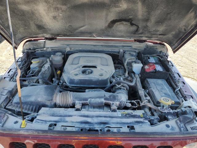 1C4HJXKNXMW659420 - 2021 JEEP WRANGLER UNLIMITED SPORT BURGUNDY photo 11