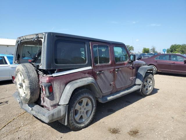1C4HJXKNXMW659420 - 2021 JEEP WRANGLER UNLIMITED SPORT BURGUNDY photo 3