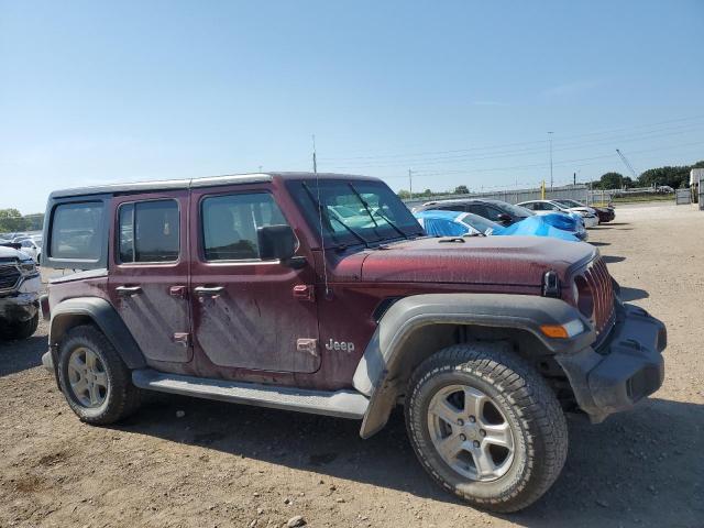 1C4HJXKNXMW659420 - 2021 JEEP WRANGLER UNLIMITED SPORT BURGUNDY photo 4
