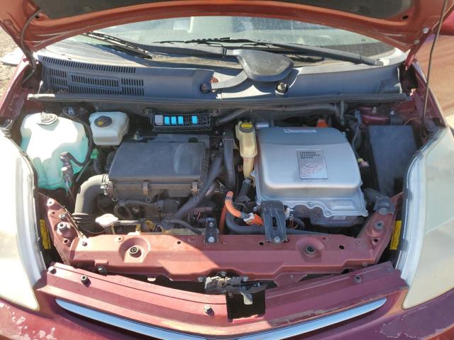 JTDKB20U557006599 - 2005 TOYOTA PRIUS RED photo 11