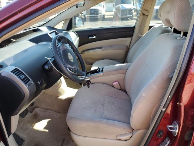 JTDKB20U557006599 - 2005 TOYOTA PRIUS RED photo 7