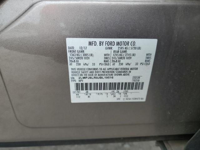 2LMPJ8LR0JBL19516 - 2018 LINCOLN MKX RESERVE Բեժ լուսանկար 13