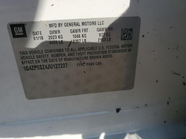 1G4ZP5SZ4JU127237 - 2018 BUICK LACROSSE ESSENCE WHITE photo 12