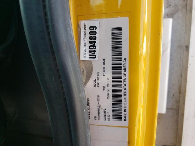 1HTMMMML5JH446524 - 2018 INTERNATIONAL 4000 4300 Żółty zdjęcie 12