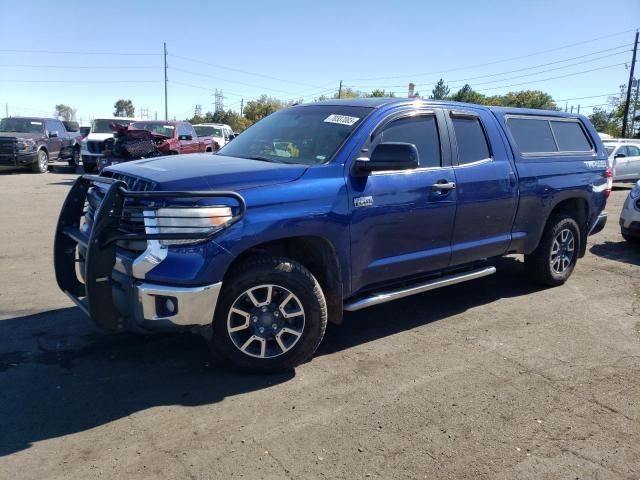 5TFUW5F10FX448543 - 2015 TOYOTA TUNDRA DOUBLE CAB SR/SR5 BLUE photo 1