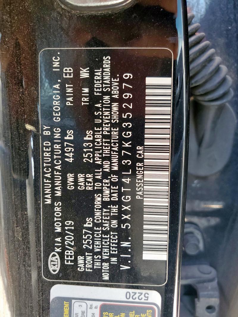 5XXGT4L37KG352979 - 2019 KIA OPTIMA LX Schwarz Foto 13