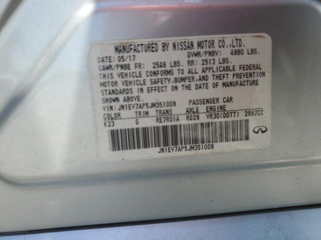 JN1EV7AP5JM351009 - 2018 INFINITI Q50 LUXE SILVER photo 13