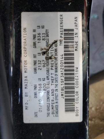 JM1BL1SF3A1280144 - 2010 MAZDA 3 I Graphite photo 12