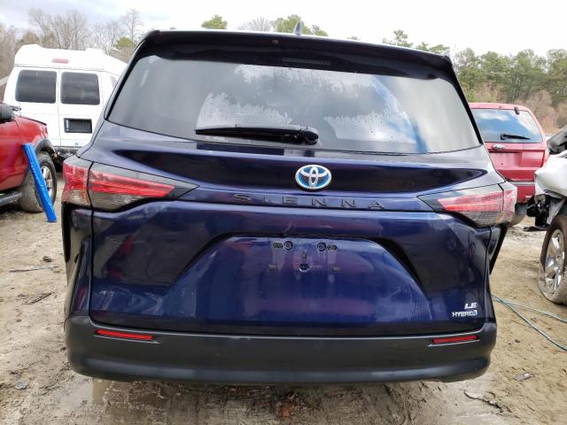 5TDKRKEC2MS014059 - 2021 TOYOTA SIENNA LE BLACK photo 6