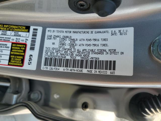 3TYAX5GN2MT015640 - 2021 TOYOTA TACOMA DOUBLE CAB SILVER photo 13