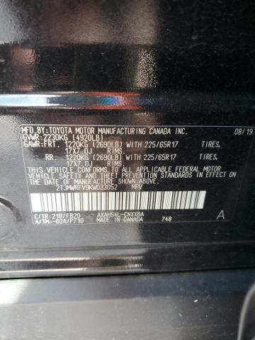 2T3MWRFV9KW033052 - 2019 TOYOTA RAV4 LE 黑色 照片 14