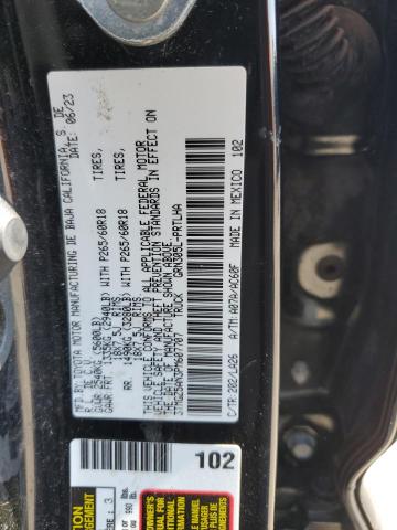 3TMGZ5AN3PM607707 - 2023 TOYOTA TACOMA DOUBLE CAB BLACK photo 13