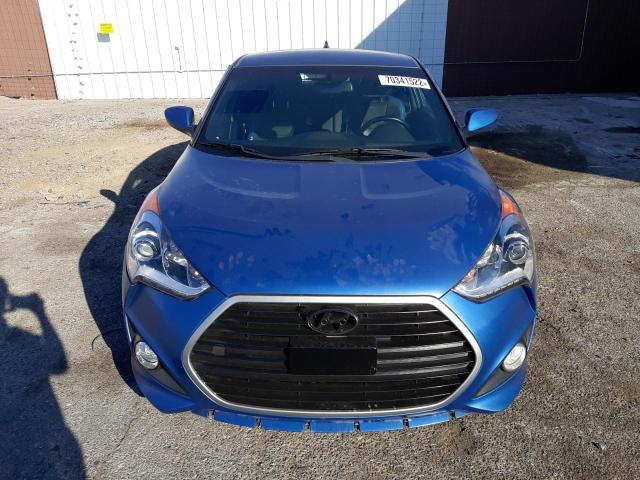 KMHTC6AE7GU251064 - 2016 HYUNDAI VELOSTER TURBO BLUE photo 5