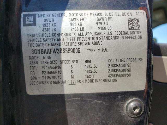 3GNBAAFW3BS589006 - 2011 CHEVROLET HHR LS 黑色 照片 13