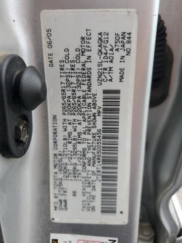 JTEBT14R650055456 - 2005 TOYOTA 4RUNNER SR5 SILVER photo 14