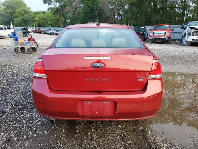 1FAHP3FN5BW179600 - 2011 FORD FOCUS 4D SE RED photo 6