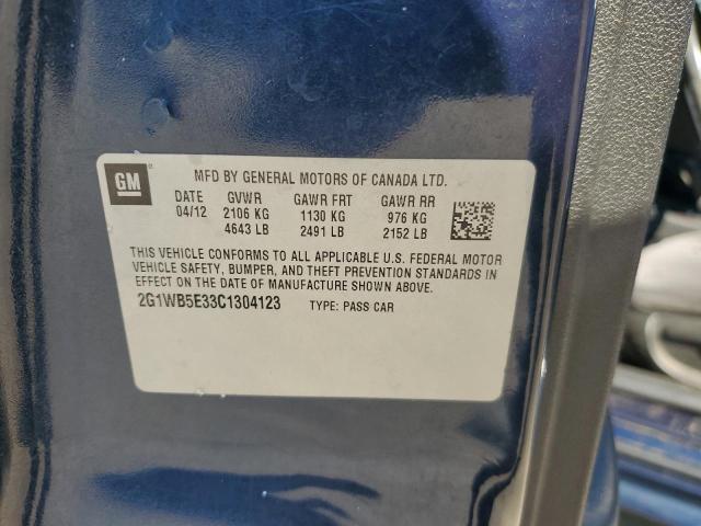2G1WB5E33C1304123 - 2012 CHEVROLET IMPALA LT 蓝色 照片 13