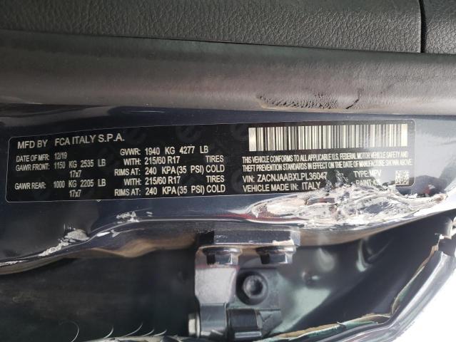 ZACNJAABXLPL36047 - 2020 JEEP RENEGADE SPORT Կապույտ լուսանկար 12