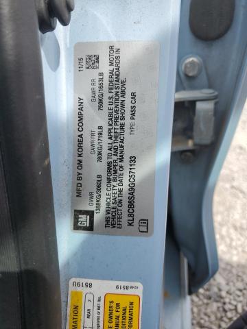 KL8CB6SA9GC571133 - 2016 CHEVROLET SPARK LS TURQUOISE photo 12