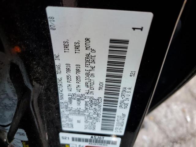5TFUM5F19JX079339 - 2018 TOYOTA TUNDRA DOUBLE CAB SR/SR5 BLACK photo 13