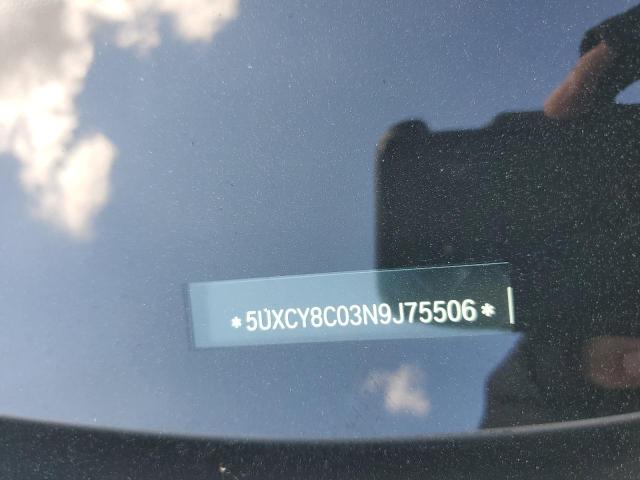 5UXCY8C03N9J75506 - 2022 BMW X6 M50I WHITE photo 13