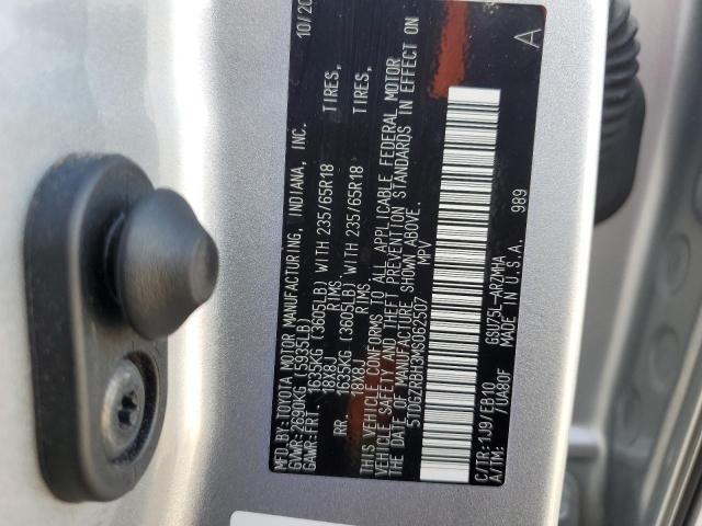 5TDGZRBH3MS062507 - 2021 TOYOTA HIGHLANDER XLE SILVER photo 13