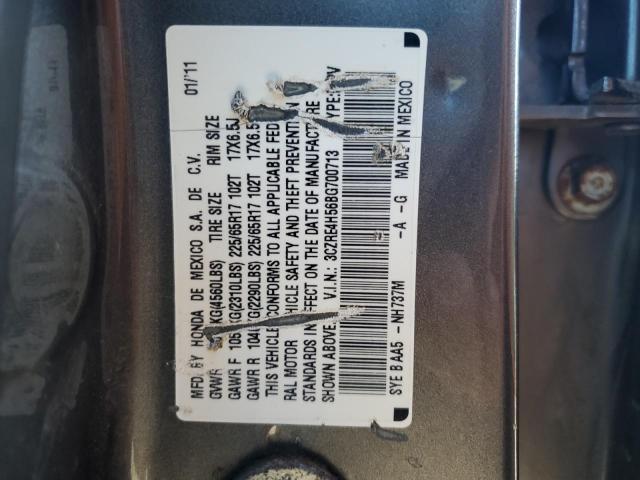 3CZRE4H56BG700713 - 2011 HONDA CR-V EX GRAY photo 13