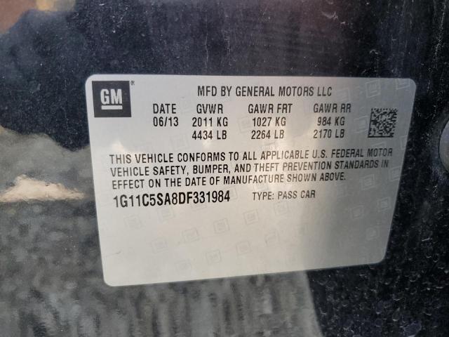 1G11C5SA8DF331984 - 2013 CHEVROLET MALIBU 1LT Qara foto 12