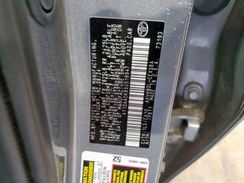 4T1DAACK8SU518947 - 2025 TOYOTA CAMRY XSE SILVER photo 13