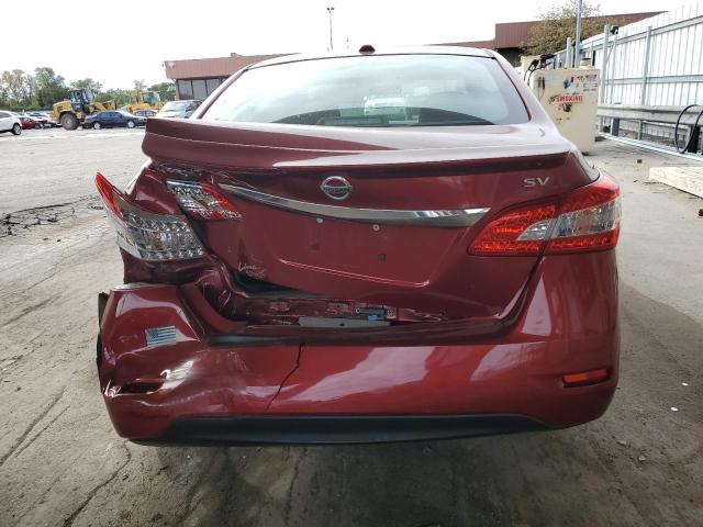 3N1AB7AP9FY304996 - 2015 NISSAN SENTRA S RED photo 6